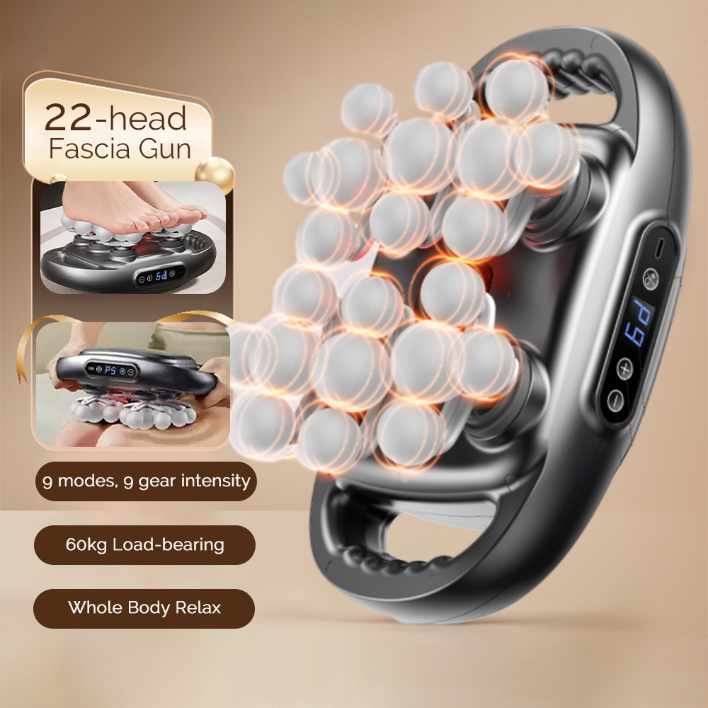 Scalp Massager Electric - 22-Head Fascia Gun High Frequency Vibration