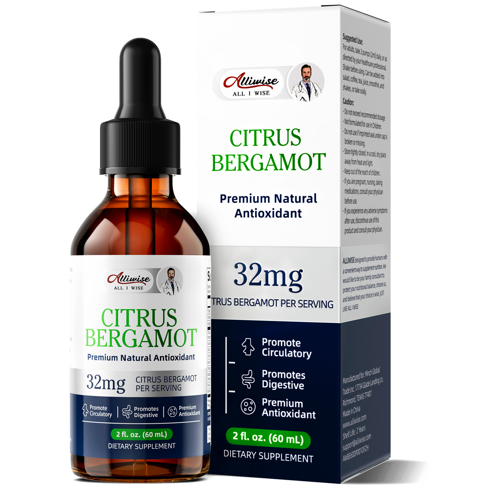 Alliwise Bergamout Extract Dro - огляд і ціна Health Wellness Day